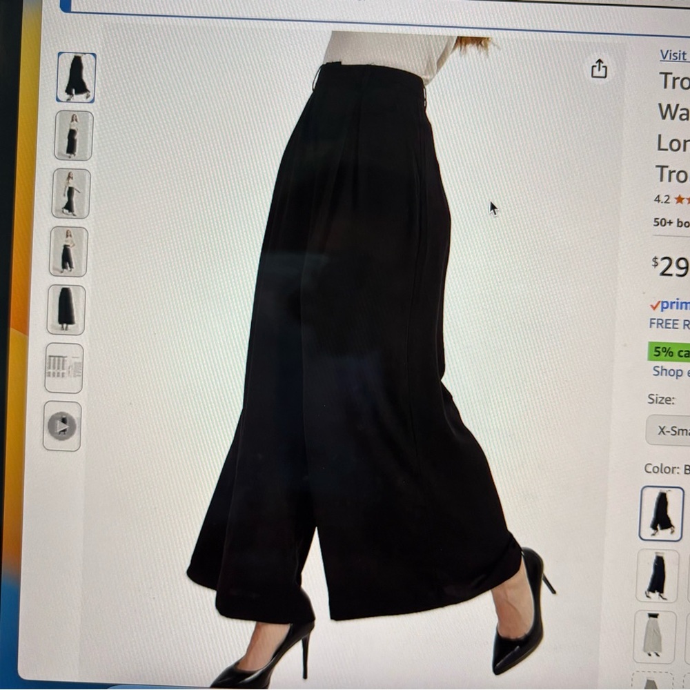 Brand New Unworn Women's Black Palazzo Wide-Leg Trousers